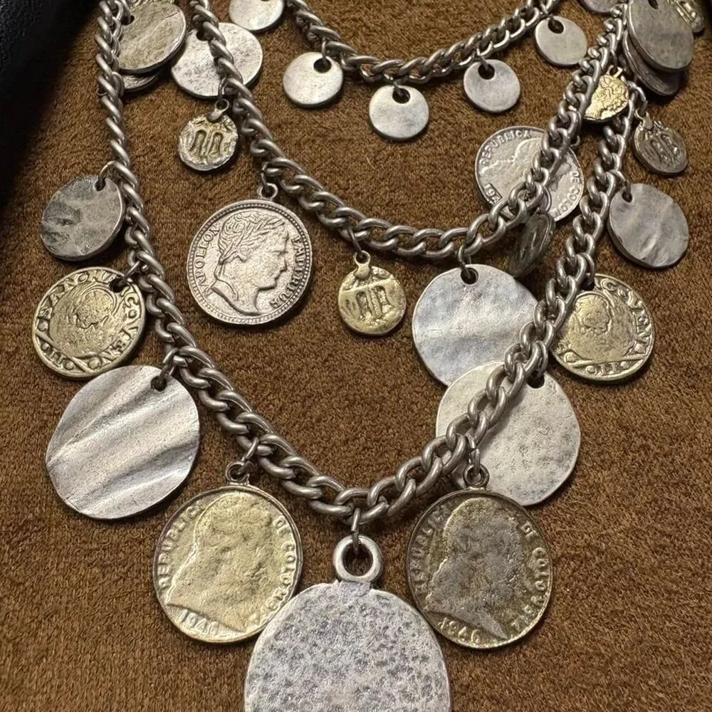 Festival Rave Fairy Boho Layered Coin Necklace Pirate • Cosplay • Costume - Picture 6 of 6